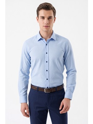 Kamer Erkek Slim Fitt Uzun Kol % 100 Pamuk Gömlek 2429 BGL-ST05603