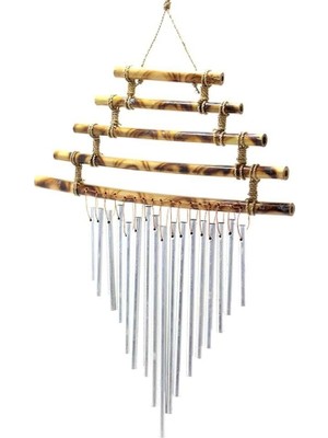 Bambu 5 Katlı Metal Rüzgar Çanı