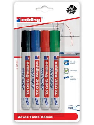 Edding Turkey ED360XLB499 Beyaz Yazı Tahtası Kalemi