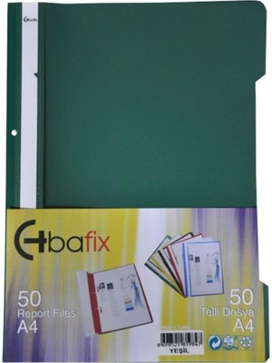 Bafix Telli Dosya Yeşil 50 Adet