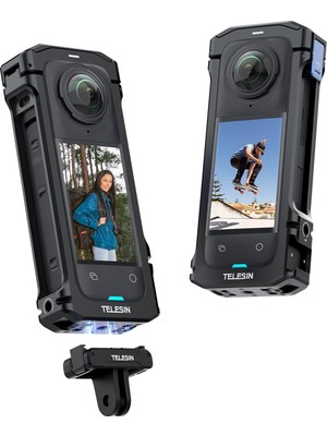 Telesın INSTA360 X4 Için Pratik Çerçeve Kafesi, Insta 360 Için Koruyucu Kılıf Alüminyum Kıl�