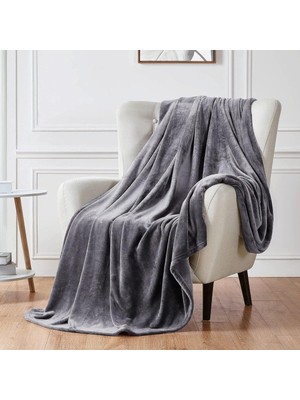 Renk Battaniye 200X230CM Peluş Flanel Kumaş 280GSM Mikrofiber Yapısı ile Yumuşak Doku Yatak Kol