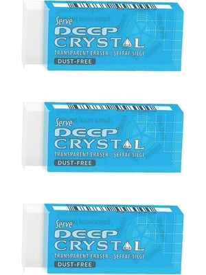 Serve Deep Crystal Şeffaf Silgi 3'lü Paket - Büyük Boy 8680869457980