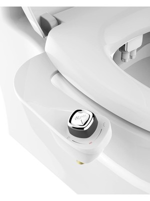 Bide Tuvalet Takımı Beyaz Çift Nozzle Taze Su Sprey Elektriksiz Kolay Montaj Pirinç Giriş ve I�