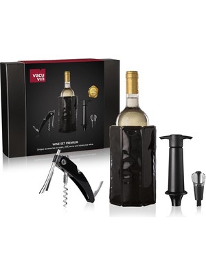 Vacu Vin Premium Şarap Seti 4 Parça Hediye Kutulu