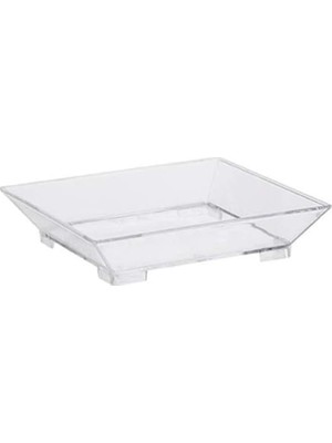 Kristal Kare Mini Tabak Şeffaf 60MM - 50'li
