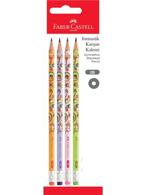 Faber-Castell Jimnastik Kurşun Kalem Silgili 2b 4'lü