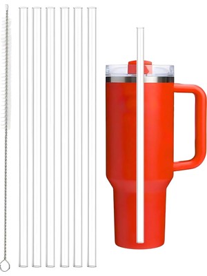 Yenigeldi Stanley Quencher 30/40 Oz Uyumlu Yedek Pipet Seti, 6 Adet Pipet ve 1 Temizleme Fırçası,