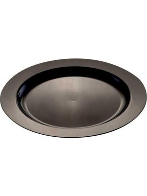 Plastik Siyah Tabak 23 cm - 10 Adet