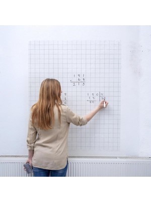 Cengo 100X120 cm Kareli Statik Akıllı Kağıt Tahta - Silgili Tahta Kalemi Hediyeli