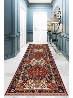Pelangi Kilim Desenli Etnik Dijital Baskı Yıkanabilir Kaymaz Taban Modern Salon Halısı ve Yolluk