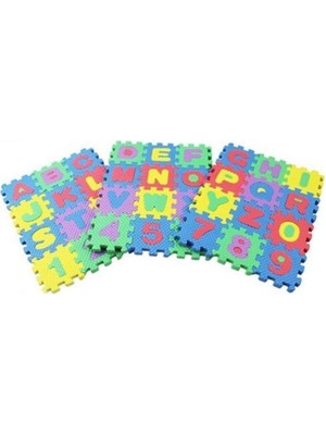 Hyd Çocuk Oyun Halısı Oyun Matı Yer Kaplama Puzzle Sünger Harfli Rakamlı 36 Parça Mini Boy