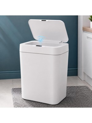12 Litre Sensörlü Çöp Kovası, Otomatik Temassız Akıllı Çöp Kutusu, Sessiz Kapanan Kapaklı