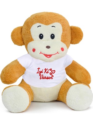 Özgüner Oyuncak 20-25 cm Tişörtlü Pelüş Ayıcık, 20 cm Teddy Bear, Yumuşak Ayıcık, Sevgil