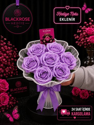 Kadife Gül Buketi Fırfırlı Tüllü - Gelin Eli - Sevgiliye Hediye - Buket - Düğün - Nikah