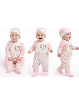 Veraura Lifestyle 3/12 Ay Şapkalı Tüllü Bebek Tulumu
