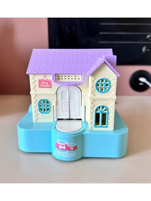 Işıklı ve Müzikli Eğlenceli Para Yiyen Köpek Kumbara - Mor Çatılı