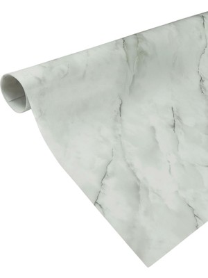 Empressco Mermer Desenli Kalın Pvc Masa Örtüsü, Şık ve Dayanıklı Tasarım