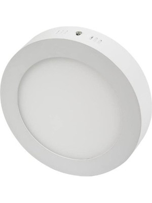 Damla Yuvarlak Sıva Üstü LED Panel Armatür CT-5273 - Beyaz Işık Plastik Kasa