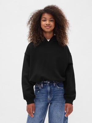 Gap Kız Çocuk Siyah Kids Vintage Soft Oversized Bubble Sweatshirt