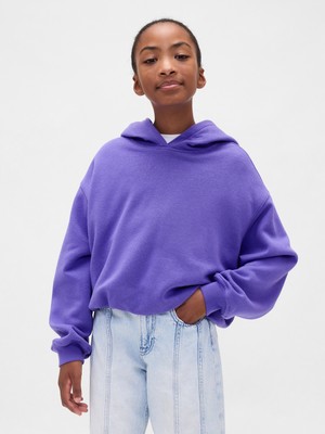 Gap Kız Çocuk Mor Kids Vintage Soft Oversized Bubble Sweatshirt