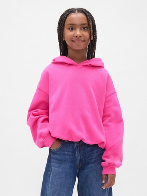 Gap Kız Çocuk Pembe Kids Vintage Soft Oversized Bubble Sweatshirt