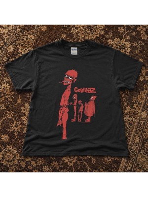 Von Labas Gorillaz Baskılı Unisex Oversize T-Shirt