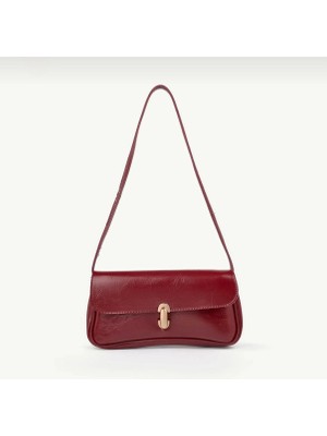 Öznora Bordo Vintage Model El ve Omuz Çantası