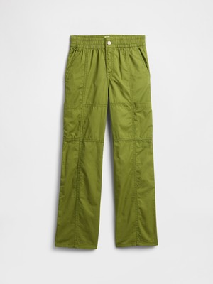 Gap Kız Çocuk Yeşil Twill Loose Kargo Pantolon