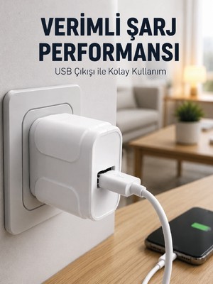 tp 12W USB Şarj Adaptörü Ev ve Ofis Kullanımına Uygun - Lisinya