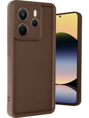 Magicool Xiaomi Redmi Note 14 4g Kılıf Viera Silikon - Kahverengi