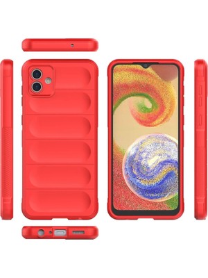 Magicool Samsung Galaxy A04 Kılıf Optimum Silikon - Kırmızı