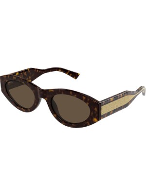 Gucci GG2065S 002 Havana Brown Oval Kadin Gunes Gozlugu
