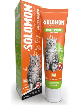 Solomon Multi Paste 100 gr Kediler Için Bağışıklık Sistemi Destekleyici Tüy Yumağı Oluşumunu Engelle