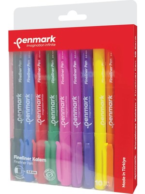 Penmark Fineliner Kalem 0,6 Milimetre Japon Uç 10'lu