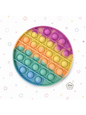 5gen Tasarım Popit Pastel Renkler Pop It, Daire, Stres ve Zeka Oyunu, Duyusal Rahatlatıcı Fidget Oyuncak