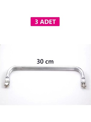 Kuzgun Ticaret Gizli Metal Çanta Bursu – 3 Adet - 30 cm - Metal Çanta Aparatı Çanta Aksesuarı