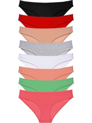 Kuzgun Ticaret 8 Adet Süper Eko Set Likralı Kadın Slip Külot Set 1