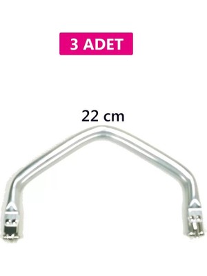Kuzgun Ticaret Gizli Metal Çanta Bursu – 3 Adet - 22 cm - Metal Çanta Aparatı Çanta Aksesuarı