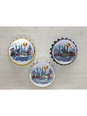 Eco Port Istanbul Temalı Metal Magnet ALK4341