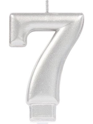 Mudanis 7 Rakam Mum Gümüş Renk