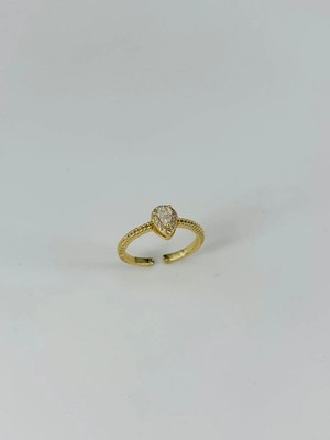 Mudanis 14 K Gold Kaplama Zirkon Taşlı Yüzük