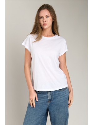 Lovely Things Ina Basic Tişört Üst Giyim Pijama Üstü - Beyaz