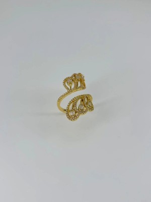 Mudanis 14 K Gold Kaplama Zirkon Taşlı Yüzük