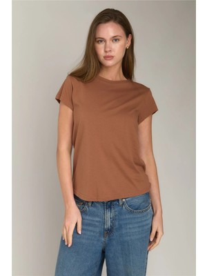 Lovely Things Ina Basic Tişört Üst Giyim Pijama Üstü - Kiremit
