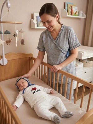 Diamondstar BASKILI ANNE BEBEK LOHUSA SET 3 Ay Kız