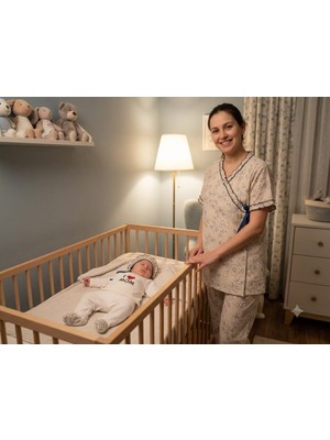 Diamondstar BASKILI ANNE BEBEK LOHUSA SET 3 Ay Kız