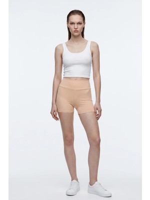 Hakke Kadın Polyester Likralı Mini Şort