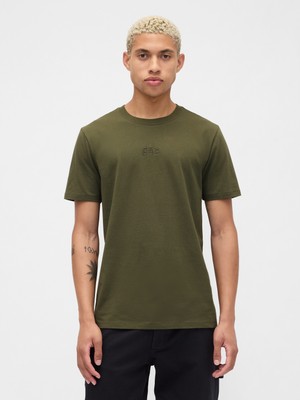 Gap Erkek Yeşil Everyday Soft Gap Mini Logo T-Shirt