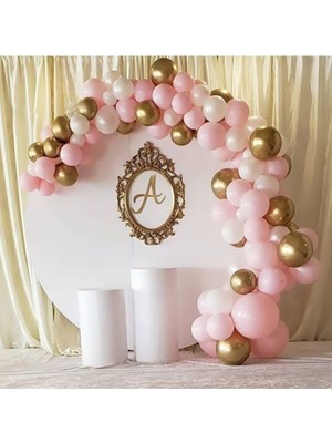 Empressco 50 Adet 12 Inç Metalik Parti Balonu Seti, Balon Zinciri Hediye